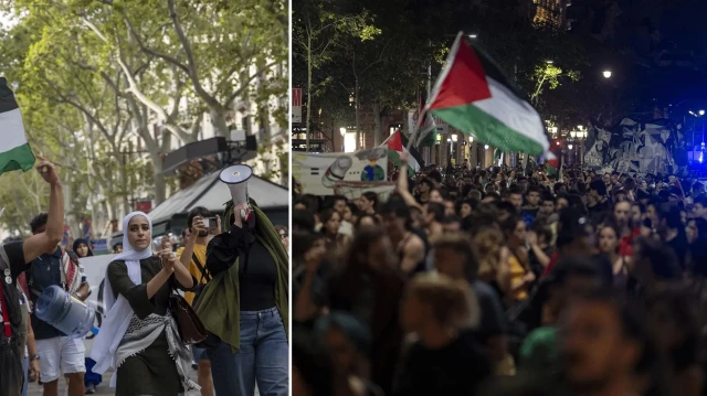 ispanyada binlerce kisi israil soykirimini protesto etti SyYtxmWM