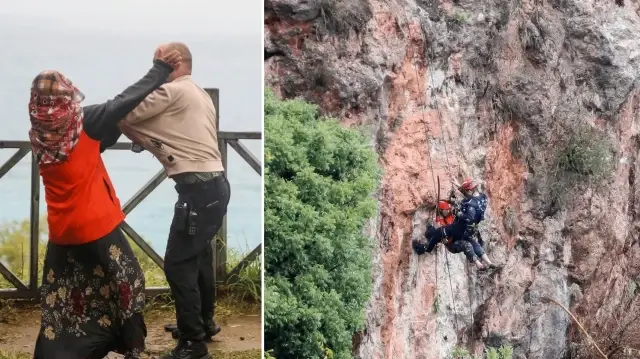 antalyada garip olay mahsur kaldigi falezlerden kurtarildi gazetecilere saldirdi JvADu2hc